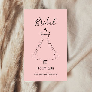 Minimale Elegante Chique Trouwjurk Stylist Roze Visitekaartje
