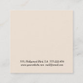 Minimale elegante dandelion vierkante visitekaartje (Achterkant)