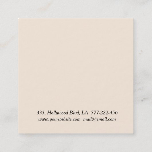 Minimale elegante dandelion vierkante visitekaartje (Achterkant)