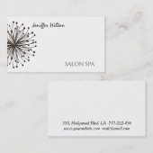 Minimale elegante dandelion visitekaartje (Voorkant / Achterkant)