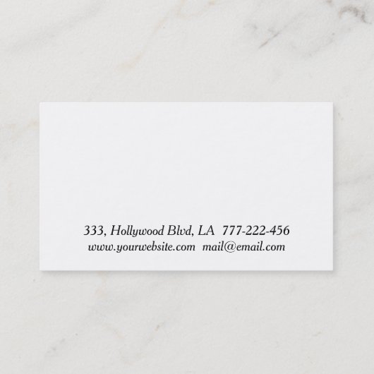 Minimale elegante dandelion visitekaartje (Achterkant)