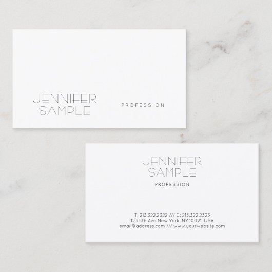 Minimale elegante design Professional, verbluffend Visitekaartje (Voorkant / Achterkant)