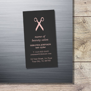 Minimale elegante donkergrijze Bleke roze haarlijs Magnetisch Visitekaartje