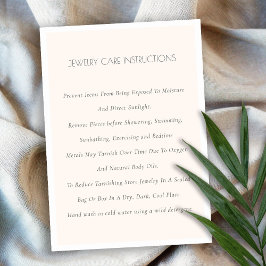 Minimale elegante eenvoudige blush White Jewelry C Visitekaartje