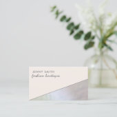 Minimale elegante eenvoudige hologramiriserende visitekaartje (Staand voorkant)