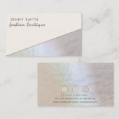 Minimale elegante eenvoudige hologramiriserende visitekaartje (Voorkant / Achterkant)