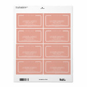 Minimale elegante, eenvoudige, moderne wraparing etiket (Full Sheet)