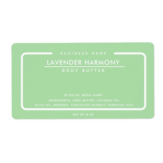 Minimale elegante, eenvoudige, moderne wraparing etiket (Voorkant)