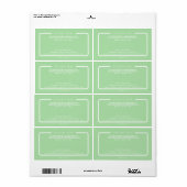 Minimale elegante, eenvoudige, moderne wraparing etiket (Full Sheet)