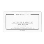 Minimale elegante, eenvoudige, moderne wraparing etiket (Voorkant)