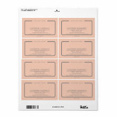 Minimale elegante, eenvoudige, moderne wraparing etiket (Full Sheet)