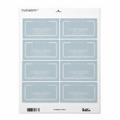 Minimale elegante, eenvoudige, moderne wraparing etiket (Full Sheet)