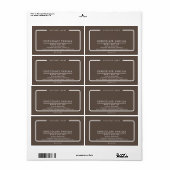 Minimale elegante, eenvoudige, moderne wraparing etiket (Full Sheet)