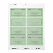 Minimale elegante, eenvoudige, moderne wraparing etiket (Full Sheet)