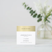 Minimale elegante, eenvoudige vormgeving met goude vierkante visitekaartje (Staand voorkant)