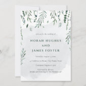 Minimale Elegante Eenvoudige Waterverf Bladeren Tr Kaart (Voorkant)