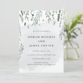 Minimale Elegante Eenvoudige Waterverf Bladeren Tr Kaart (Staand voorkant)