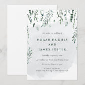 Minimale Elegante Eenvoudige Waterverf Bladeren Tr Kaart (Voorkant / Achterkant)