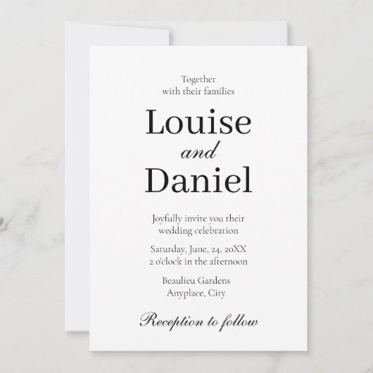 Minimale, elegante en eenvoudige gepersonaliseerde kaart (Voorkant)