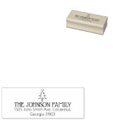 Minimale Elegante Familie Kerst retour adres Rubberstempel (Gestempeld)