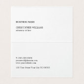 Minimale elegante Faux Gold Line Folded Business C Visitekaartje (Binnenkant ongevouwen)