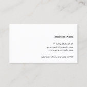 Minimale elegante Faux Silver Light Grey Consultan Visitekaartje (Achterkant)