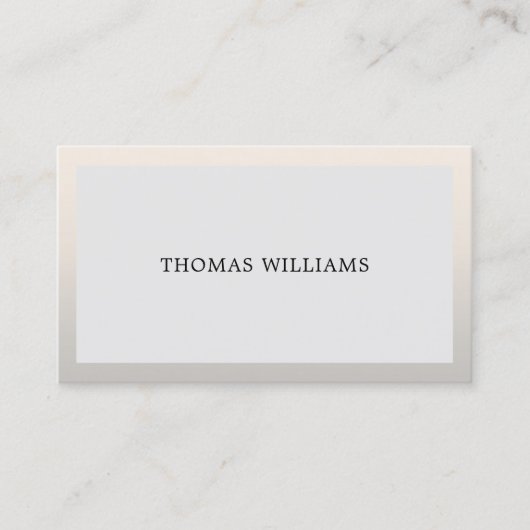 Minimale elegante Faux Silver Light Grey Consultan Visitekaartje (Voorkant)