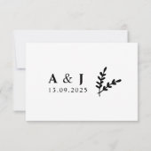 Minimale Elegante Floral Botanische Monogrammen Kr (Achterkant)