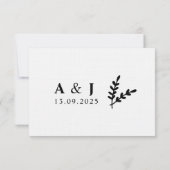 Minimale Elegante Floral Botanische Monogrammen Kr (Achterkant)