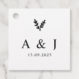 Minimale Elegante Floral Botanische Monogrammen Kr Bedankjes Labels