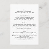 Minimale Elegante Floral Botanische Monogrammen Kr Informatiekaartje (Voorkant)