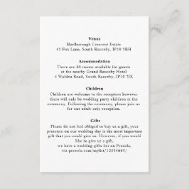 Minimale Elegante Floral Botanische Monogrammen Kr Informatiekaartje