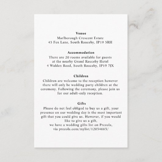 Minimale Elegante Floral Botanische Monogrammen Kr Informatiekaartje (Voorkant)