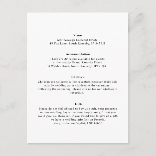 Minimale Elegante Floral Botanische Monogrammen Kr Informatiekaartje (Voorkant)