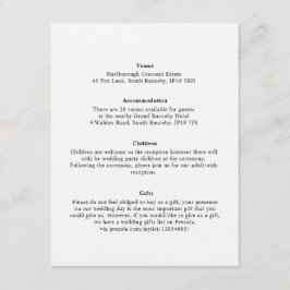 Minimale Elegante Floral Botanische Monogrammen Kr Informatiekaartje