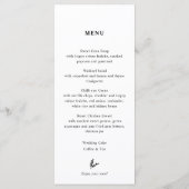 Minimale Elegante Floral Botanische Monogrammen Kr Menu (Achterkant)