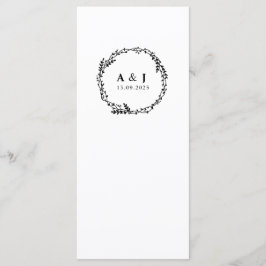 Minimale Elegante Floral Botanische Monogrammen Kr Menu