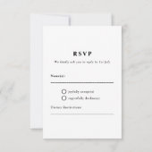 Minimale Elegante Floral Botanische Monogrammen Kr RSVP Kaartje (Achterkant)