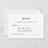 Minimale Elegante Floral Botanische Monogrammen Kr RSVP Kaartje (Achterkant)