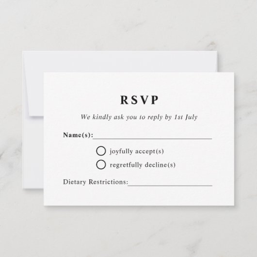 Minimale Elegante Floral Botanische Monogrammen Kr RSVP Kaartje (Achterkant)