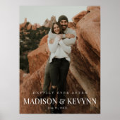 Minimale & Elegante Foto Monogram Huwelijk Poster (Voorkant)