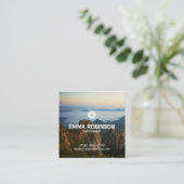 Minimale elegante fotografie vierkante visitekaartje (Staand voorkant)