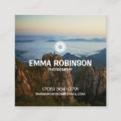 Minimale elegante fotografie vierkante visitekaartje (Voorkant)