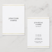 Minimale elegante Gold-look-design Professional Visitekaartje (Voorkant / Achterkant)