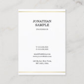 Minimale elegante Gold Professional Design Luxury Visitekaartje (Achterkant)