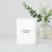 Minimale elegante Gold Professional Design Luxury Visitekaartje (Staand voorkant)