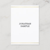 Minimale elegante Gold Professional Design Luxury Visitekaartje (Voorkant)