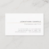 Minimale elegante Gold Stripe Design Trendy Plain Visitekaartje (Voorkant)