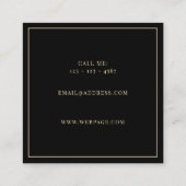 Minimale elegante goudpaw vierkante visitekaartje (Achterkant)
