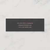 Minimale elegante grijze Bleke roze schaar Haarsty Mini Visitekaartje (Achterkant)